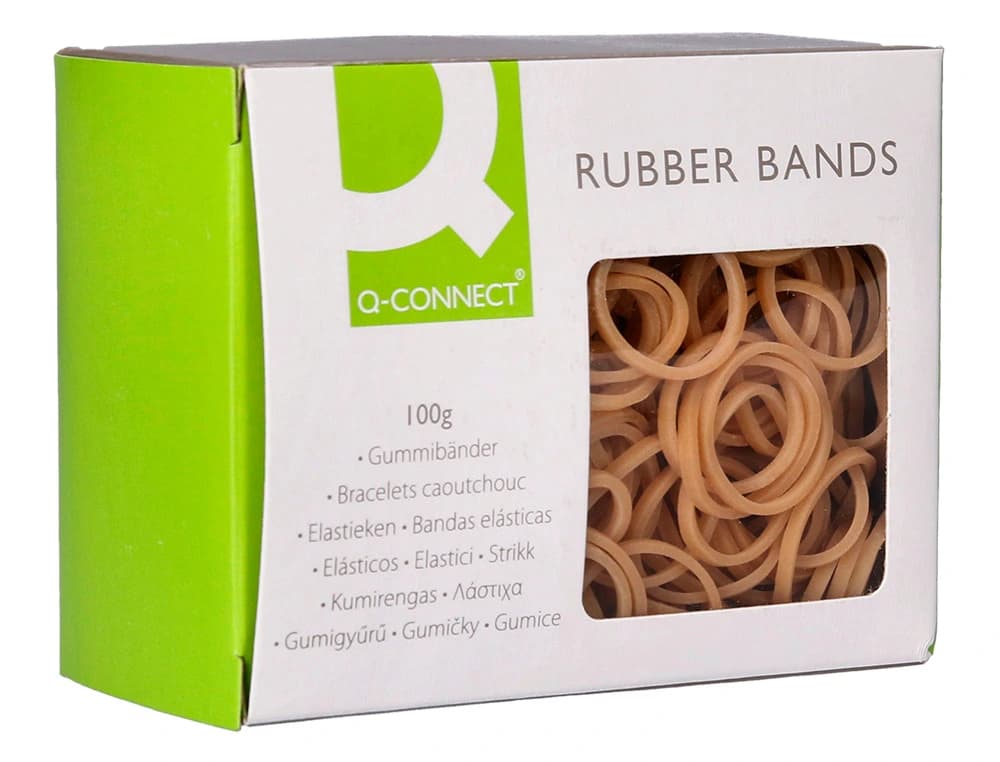 Gomillas elasticas q-connect 100 gr numero 3 30 x 2 mm