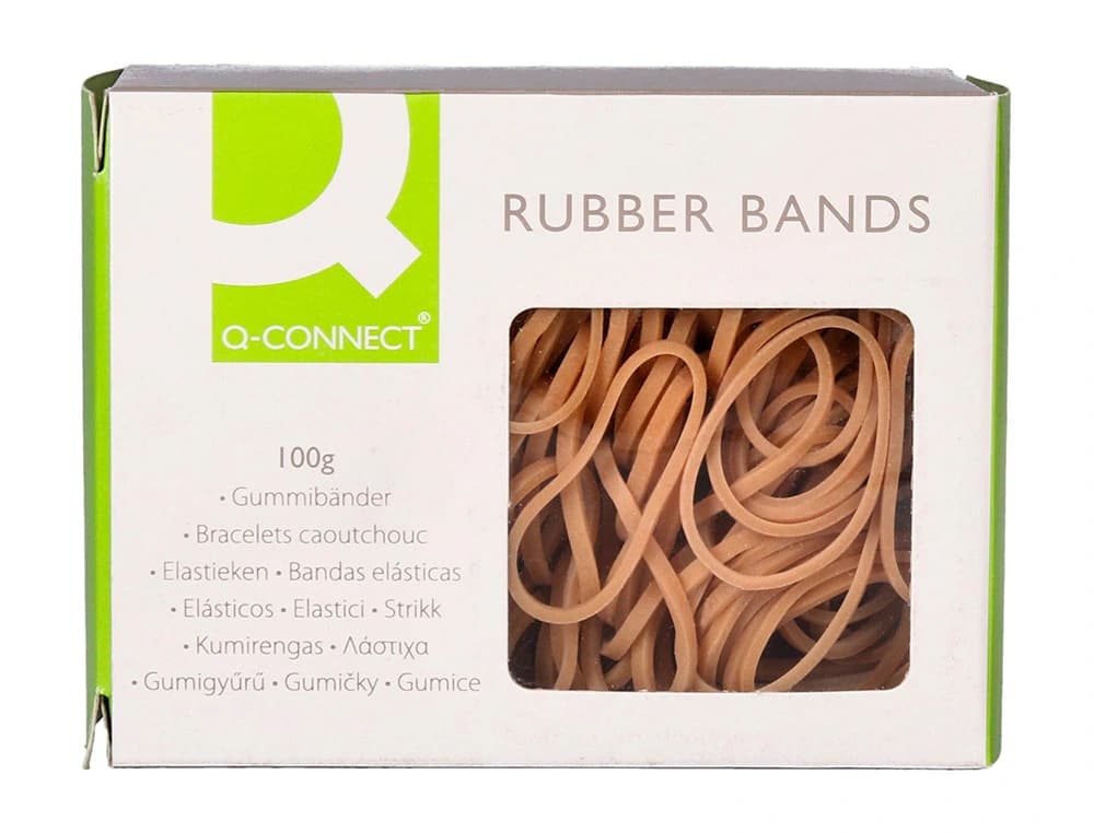 Gomillas elasticas q-connect 100 gr numero 4 40 x 2 mm