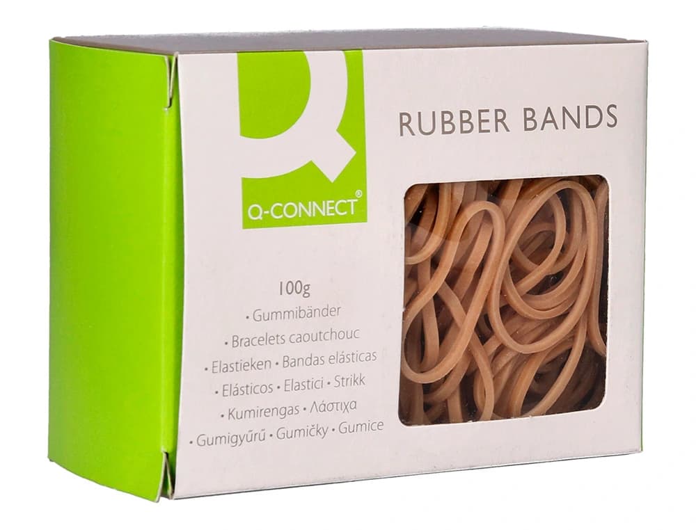 Gomillas elasticas q-connect 100 gr numero 4 40 x 2 mm