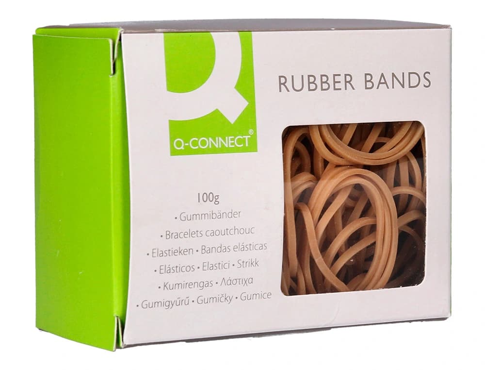 Gomillas elasticas q-connect 100 gr numero 5 50 x 2 mm