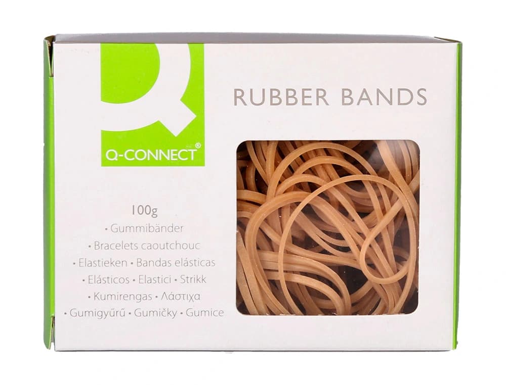 Gomillas elasticas q-connect 100 gr numero 6 60 x 2 mm