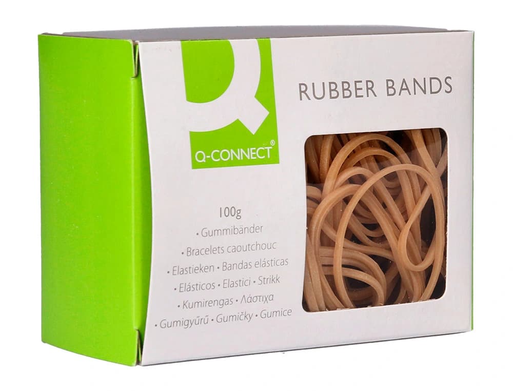 Gomillas elasticas q-connect 100 gr numero 6 60 x 2 mm