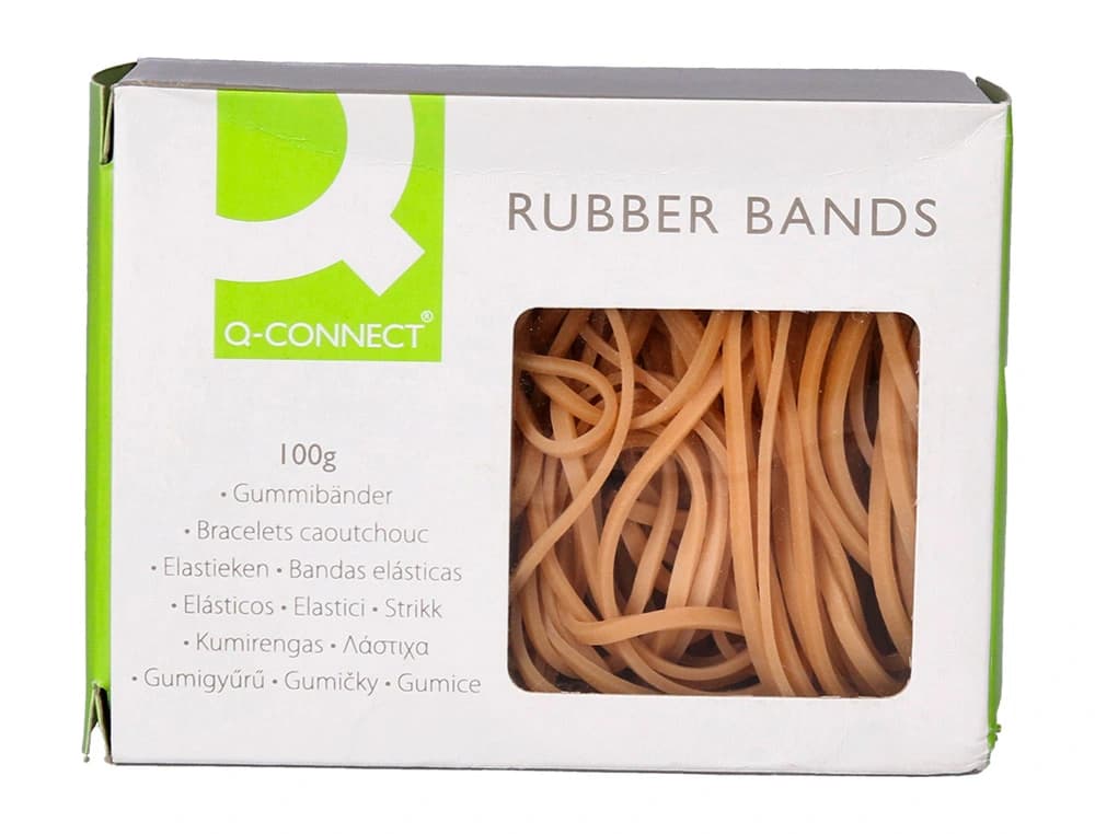 Gomillas elasticas q-connect 100 gr numero 7 70 x 2 mm