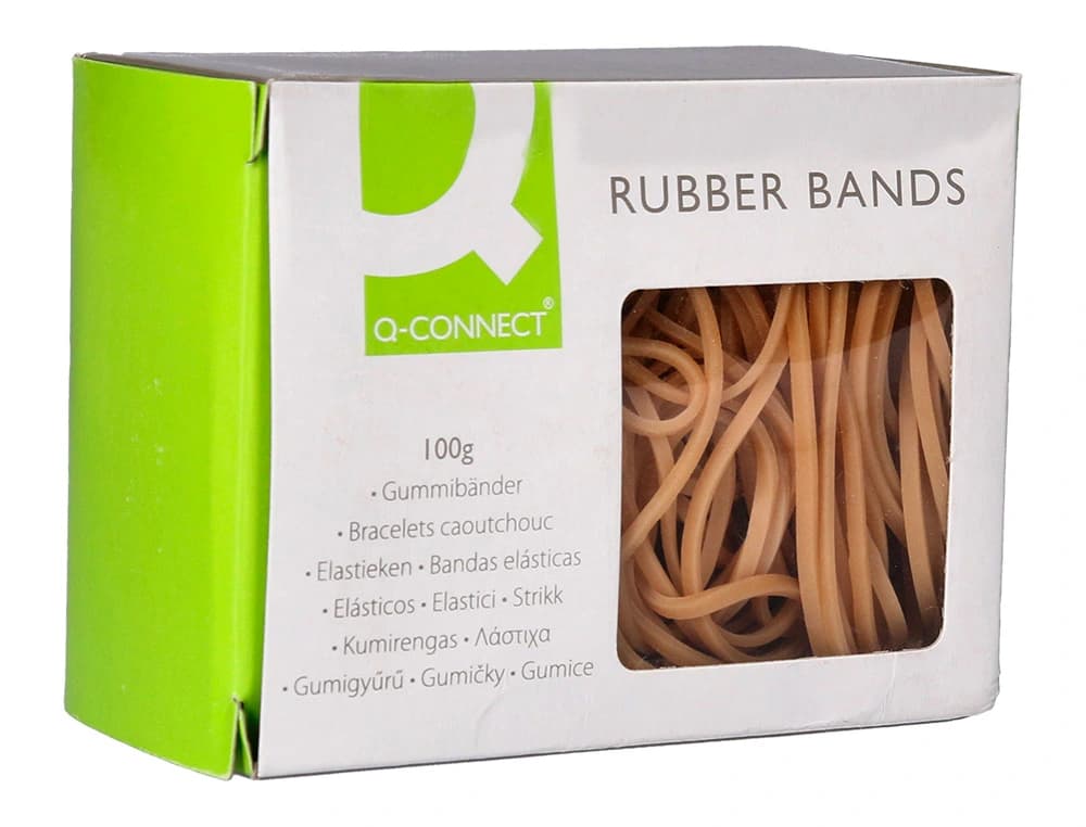 Gomillas elasticas q-connect 100 gr numero 7 70 x 2 mm