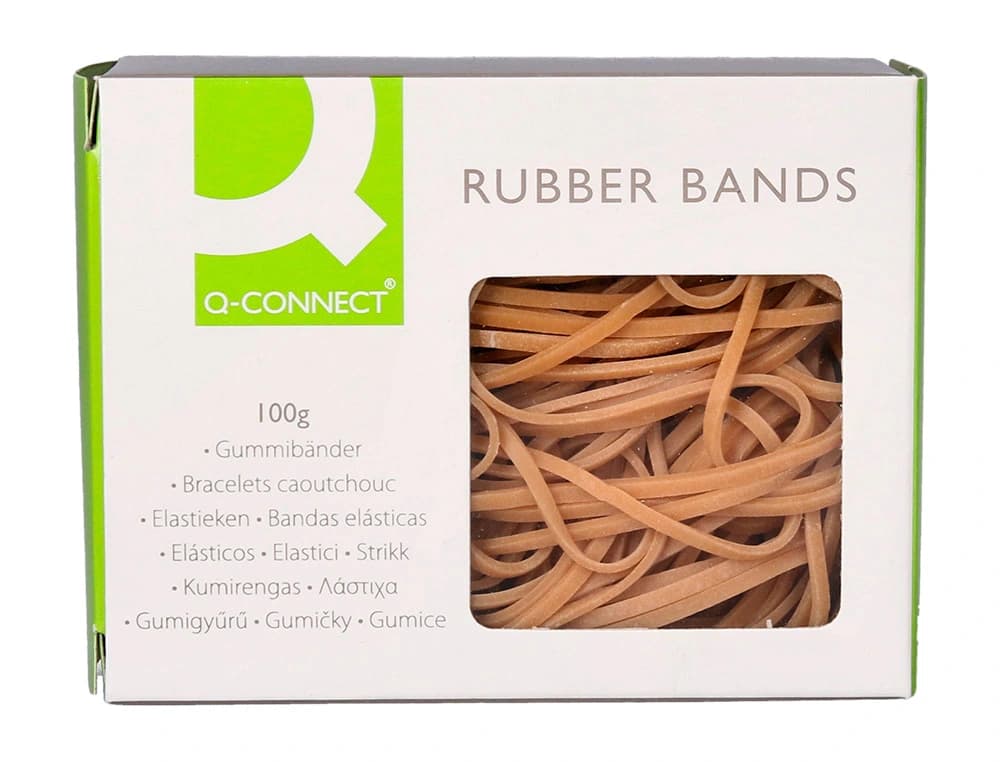 Gomillas elasticas q-connect 100 gr numero 12 120 x 2 mm