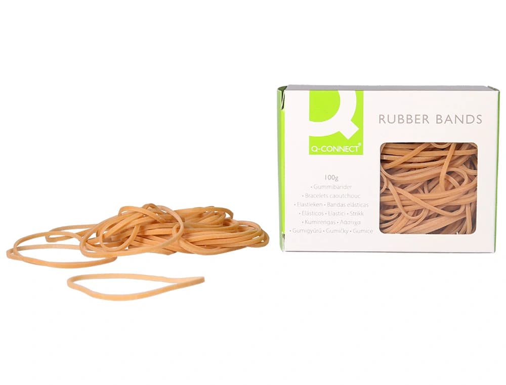 Gomillas elasticas q-connect 100 gr numero 12 120 x 2 mm