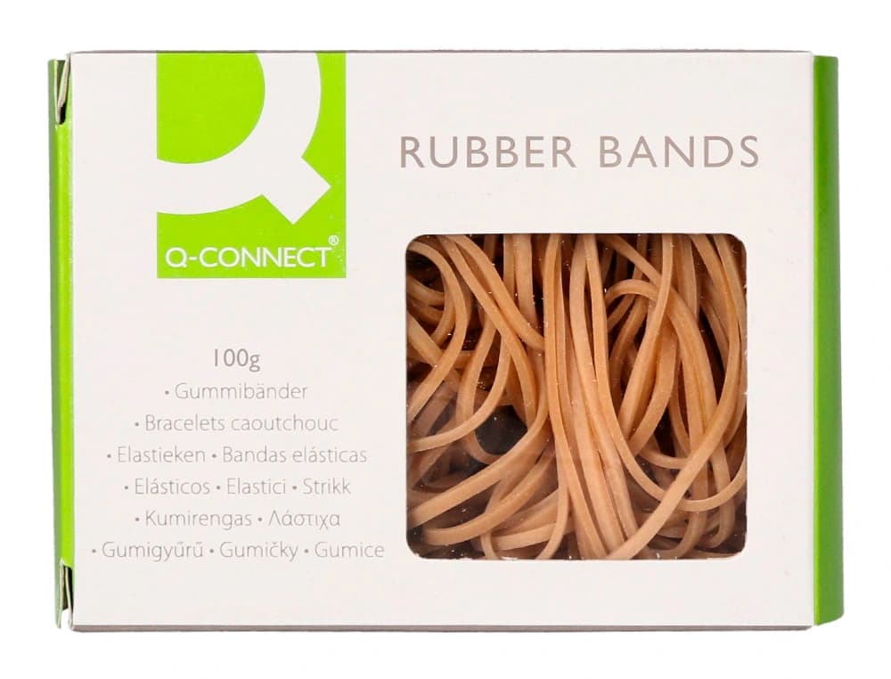 Gomillas elasticas q-connect 100 gr numero 20 200 x 2 mm
