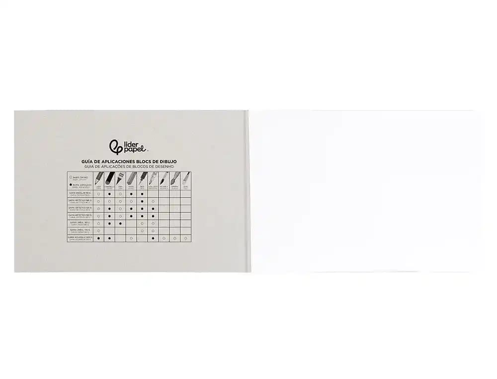 Bloc dibujo liderpapel artistico encolado 594x420mm 24+6 hojas 120g/m2 sin recuadro