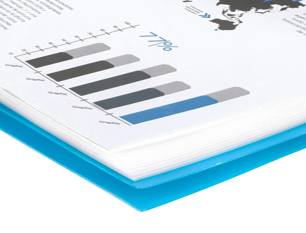 Carpeta liderpapel escaparate con espiral 80 fundas polipropileno din a4