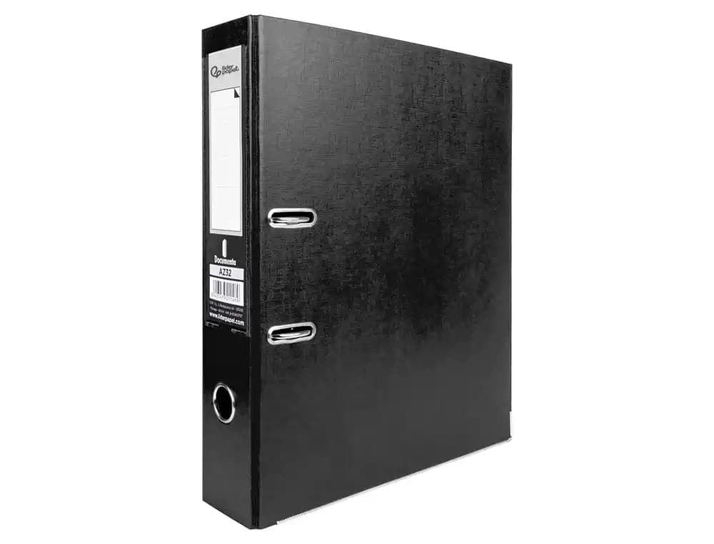 Módulo Liderpapel de 2 archivadores tamaño folio con mecanismo de palanca de 75 mm y Rado – Negro