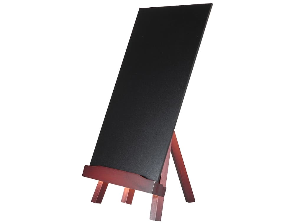 Pizarra negra liderpapel caballete de madera con superficie para rotuladores tipo tiza 22x35cm