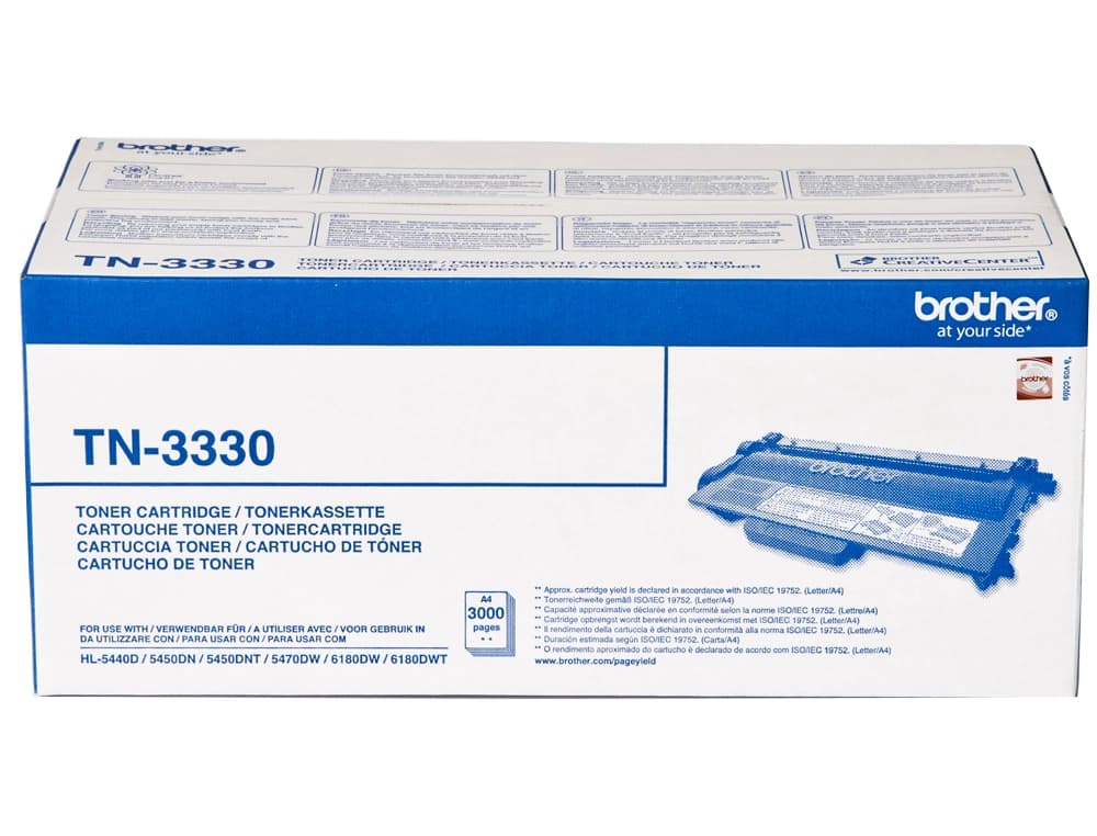 Toner brother tn-3330 para impresoras hl-5440d/5450dn/5470dw/6180dw - 3.000 pag