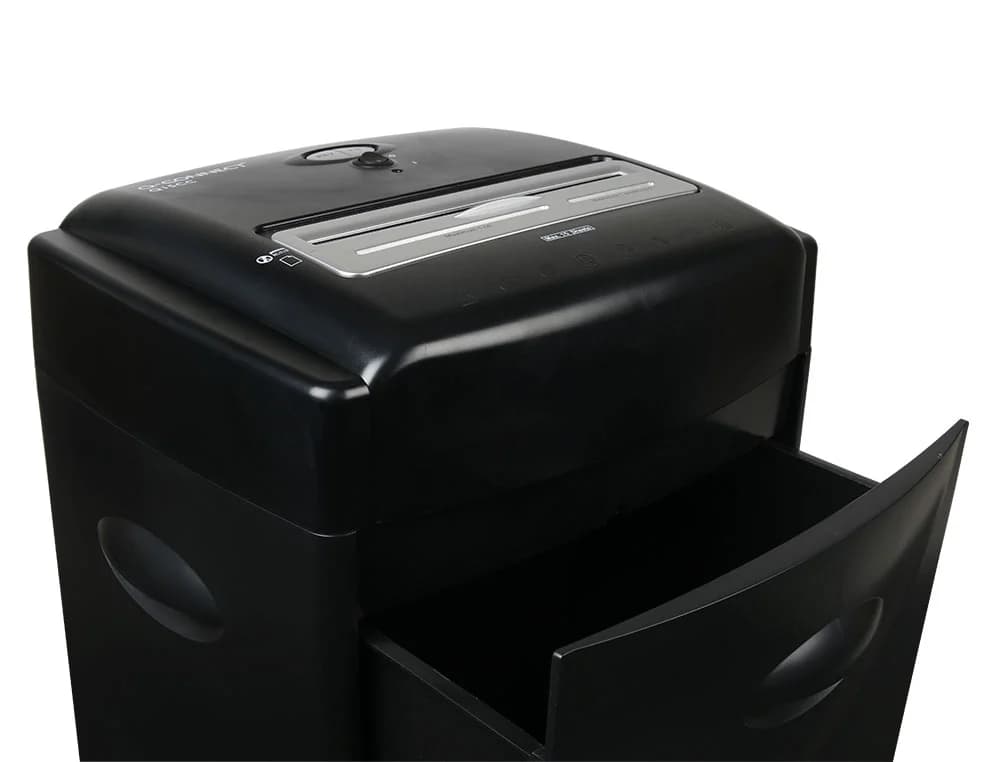 Destructora de documentos q-connect kf15553 capacidad de corte 15 h destruye grapas clips cd y tarjetas 35 litros