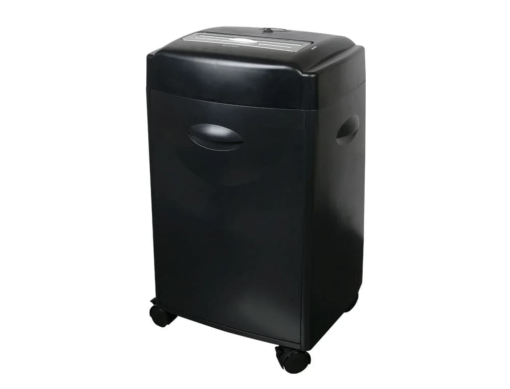 Destructora de documentos q-connect kf15553 capacidad de corte 15 h destruye grapas clips cd y tarjetas 35 litros