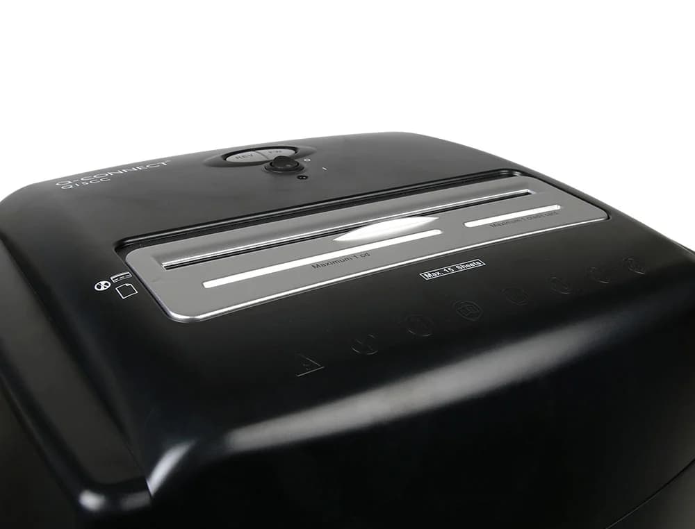 Destructora de documentos q-connect kf15553 capacidad de corte 15 h destruye grapas clips cd y tarjetas 35 litros