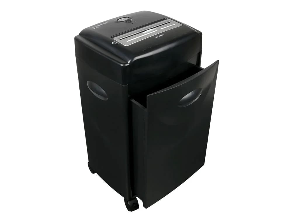 Destructora de documentos q-connect kf15553 capacidad de corte 15 h destruye grapas clips cd y tarjetas 35 litros