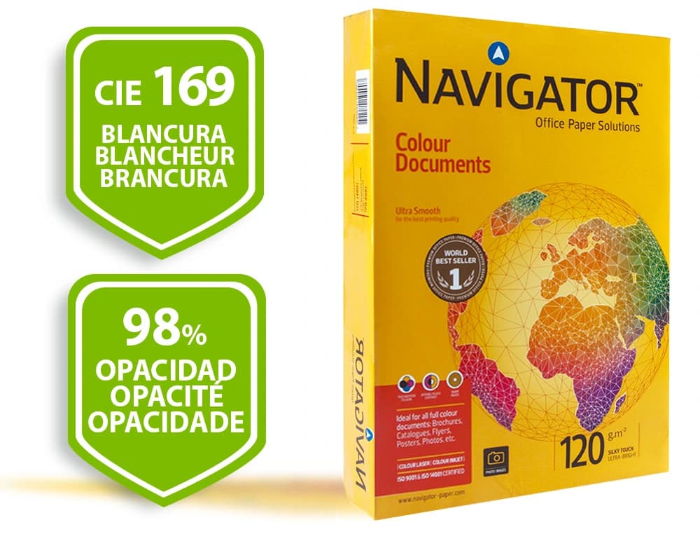Papel fotocopiadora navigator paquete de 500 hojas