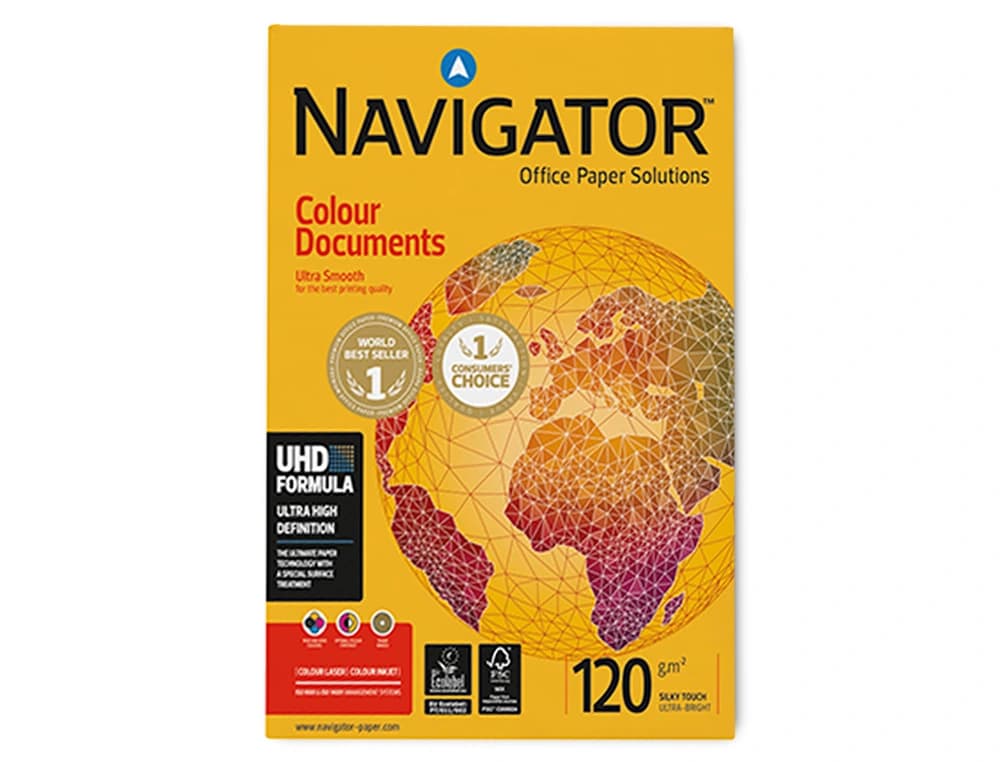 Papel fotocopiadora navigator paquete de 500 hojas