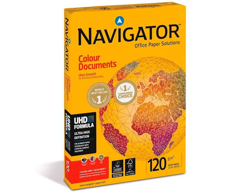 Papel fotocopiadora navigator paquete de 500 hojas