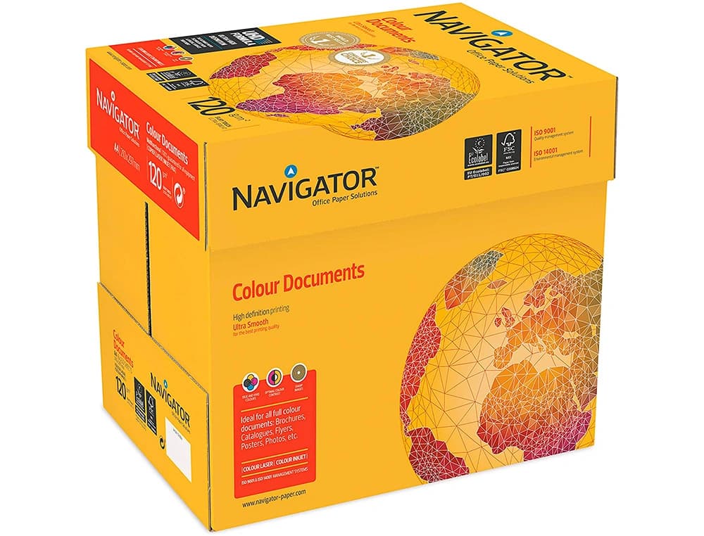 Papel fotocopiadora navigator paquete de 500 hojas