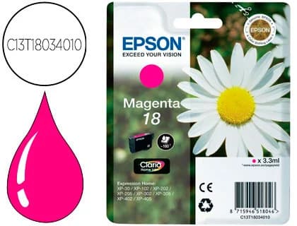 Epson Ink-jet epson t18 expression home xp-102 xp-205 xp-305 xp-405 capaciidad 180 pag