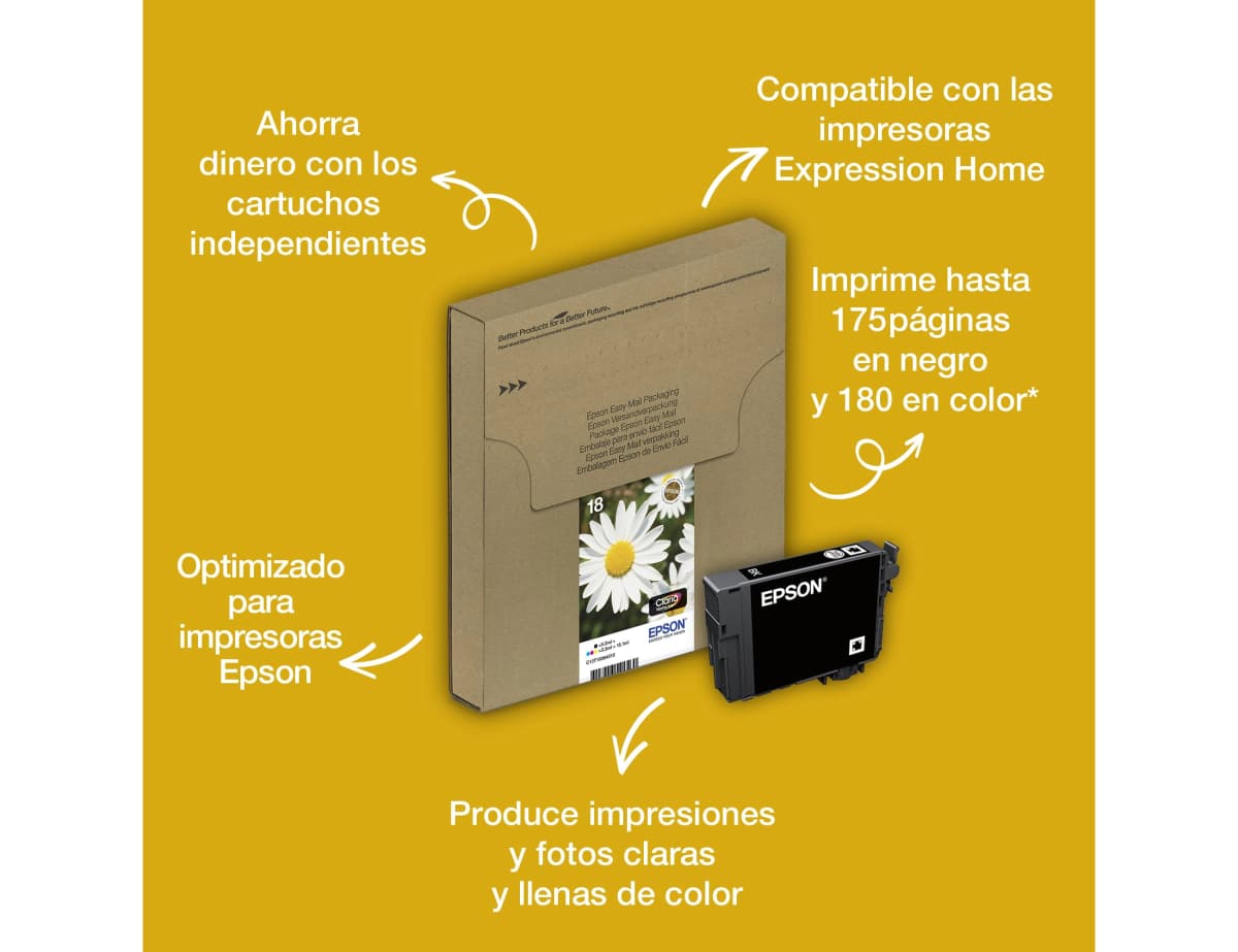 Ink-jet epson t18 expression home xp-102 xp-205 xp-305 xp-405 capaciidad 180 pag