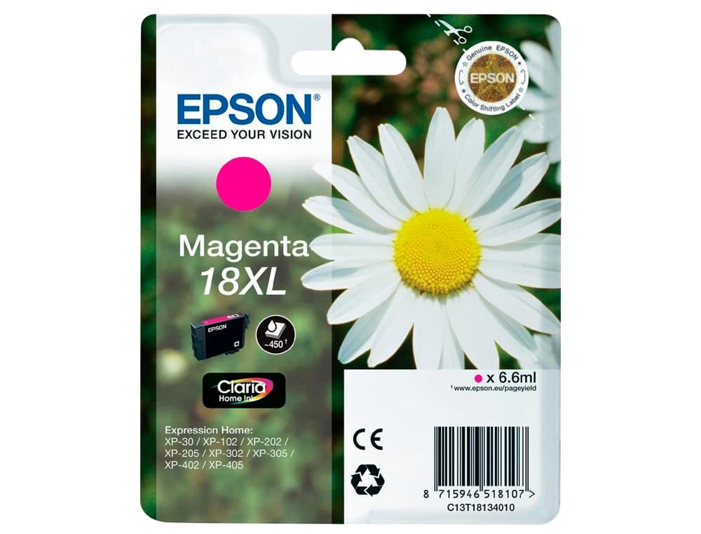 Ink-jet epson t18xl expression home xp-102 xp-205 xp-305 xp-405 capacidad 470 pag