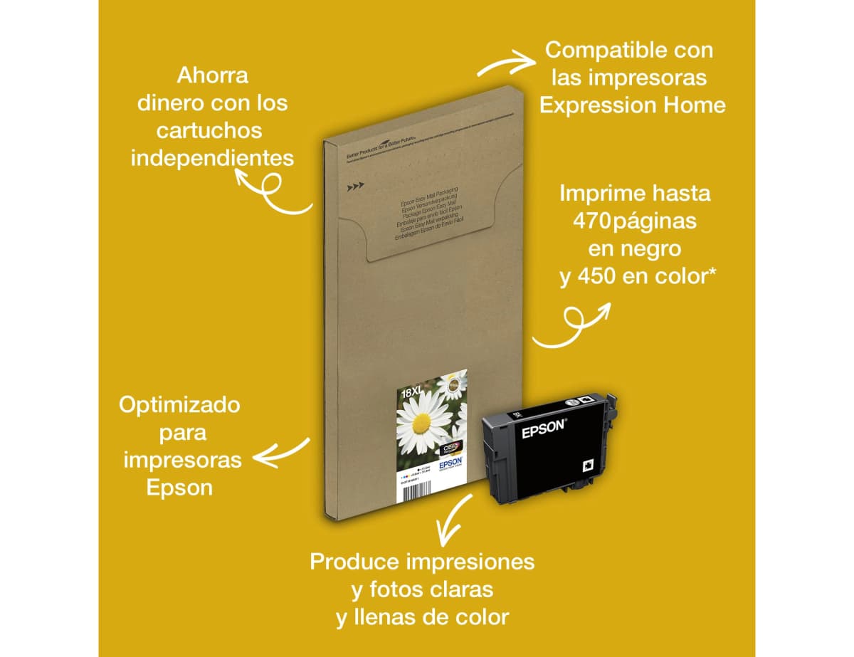 Ink-jet epson t18xl expression home xp-102 xp-205 xp-305 xp-405 capacidad 470 pag