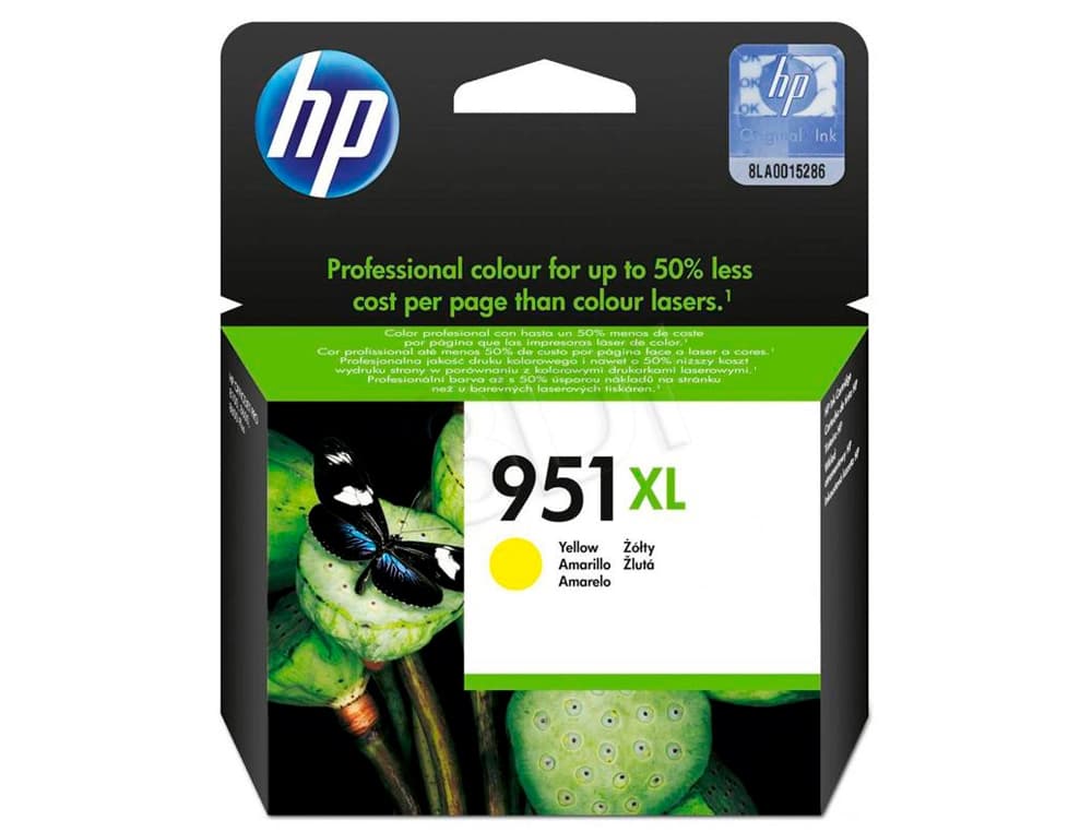 Ink-jet hp 951xl amarillo cn048ae capacidad 1500 pag