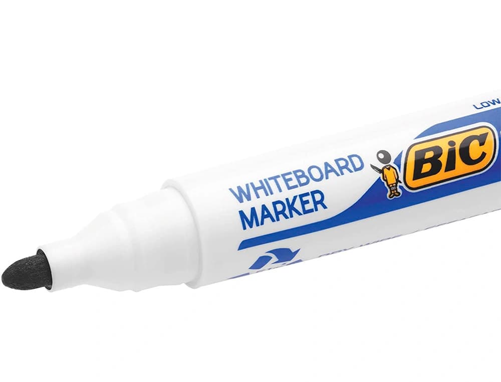 Rotulador de pizarra BIC Velleda de punta cónica y tinta a base de alcohol – Rojo