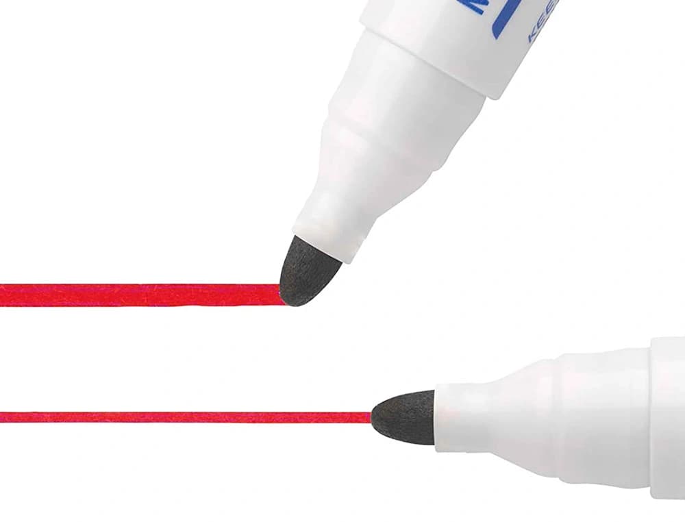 Rotulador de pizarra BIC Velleda de punta cónica y tinta a base de alcohol – Rojo
