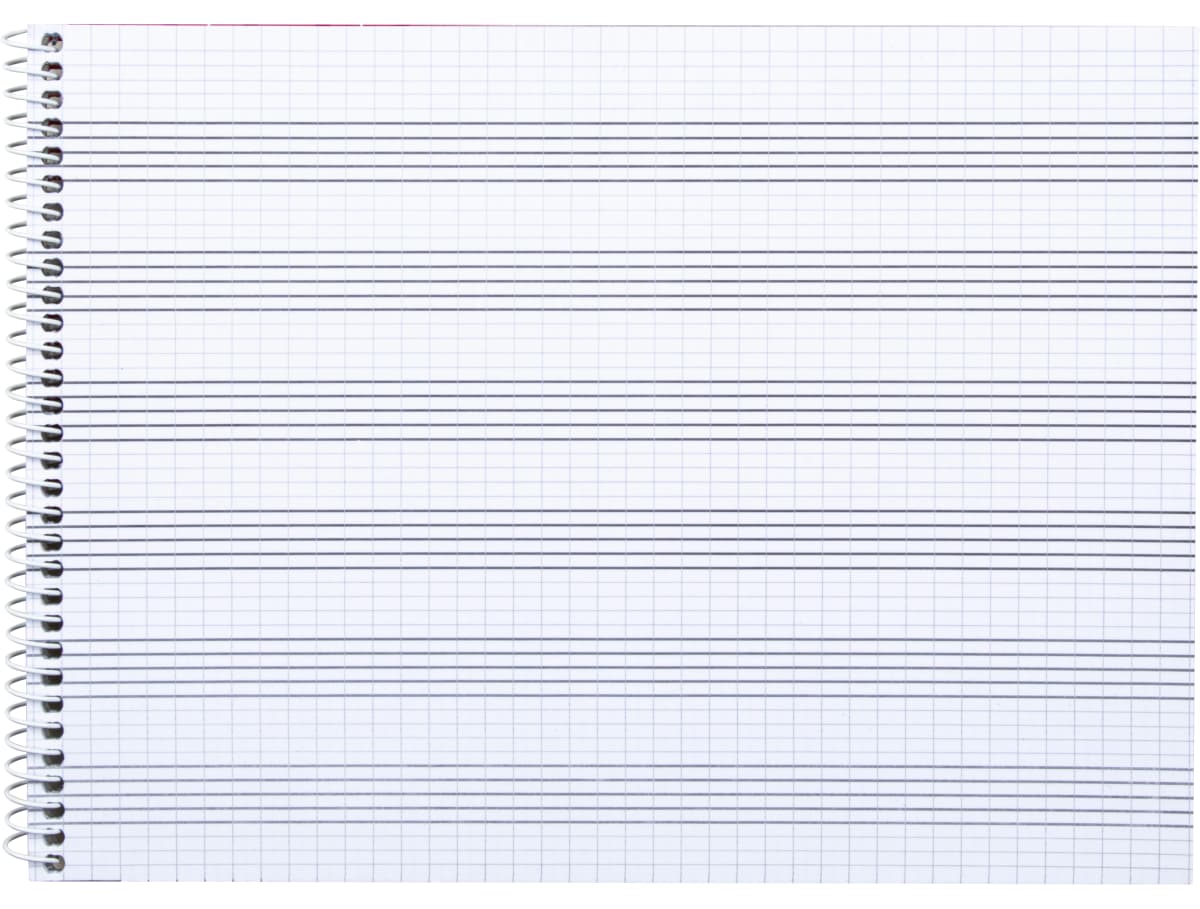 Bloc musica liderpapel combi pentagrama cuadriculado 2,5mm cuarto 20 hojas 100g/m2
