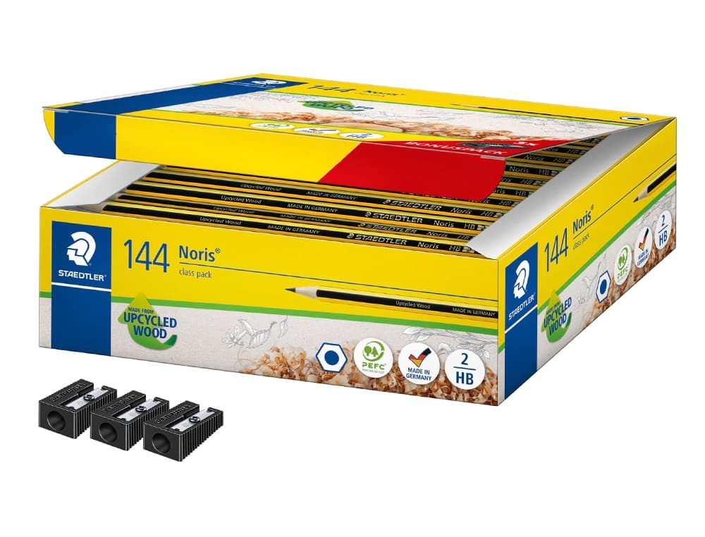 Lapices de grafito staedtler noris n.2 hb class pack de 144 unidades