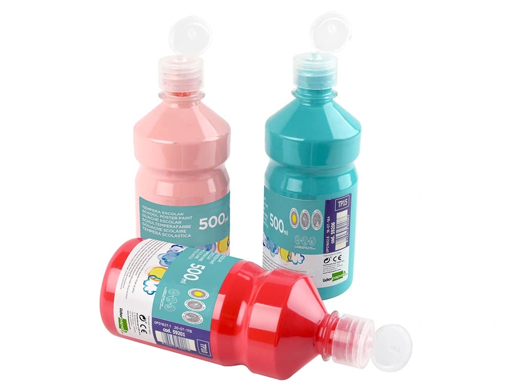 Tempera liquida liderpapel escolar 500 ml