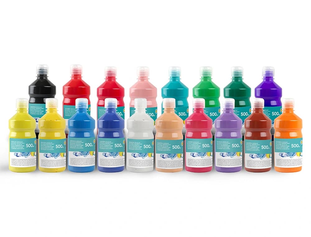 Tempera liquida liderpapel escolar 500 ml