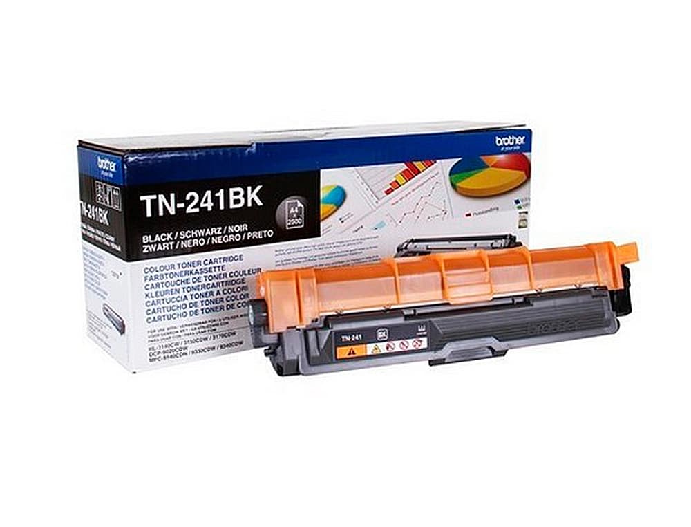 Toner brother tn-241bk hl3140 hl3170 hl3150 dcp9020 mfc9140 mfc9330 mfc9340 negro 2500 pag