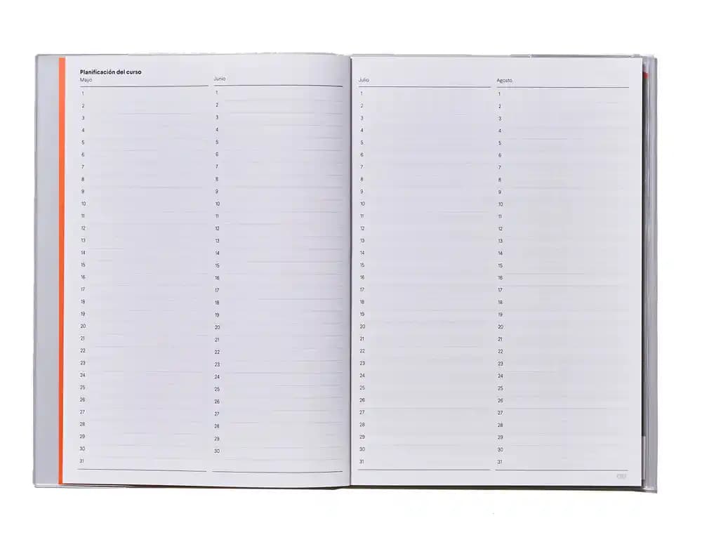 Cuaderno de notas additio horario planificacion mensual plan de curso y evalucion continua