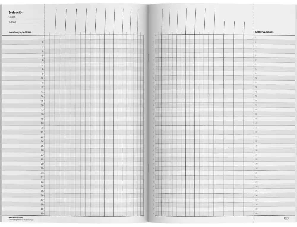 Cuaderno duplex additio a4 evaluacion continua mas tutoria