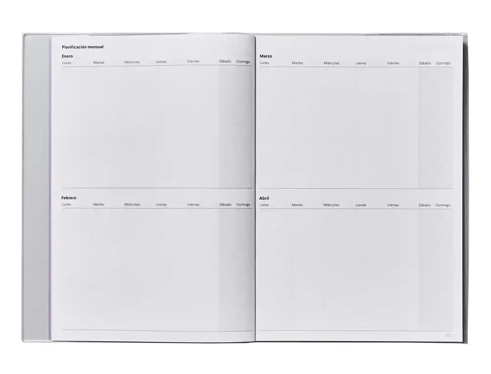 Cuaderno de programacion additio a4 plan mensual y programacion semanal del curso sin fechas
