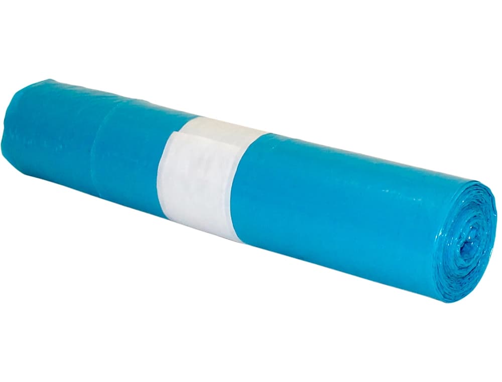 Bolsa basura industrial azul 70x90cm galga 110 rollo de 10 unidades
