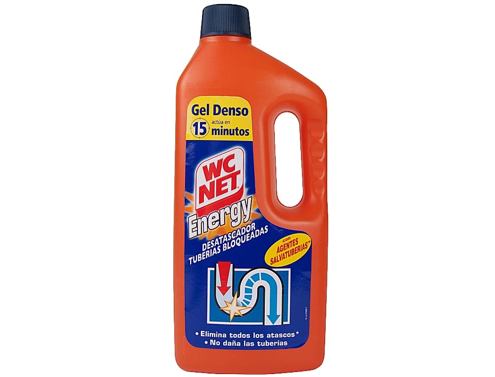 Desatascador de tuberias gel wc net energy botella de 1 litro