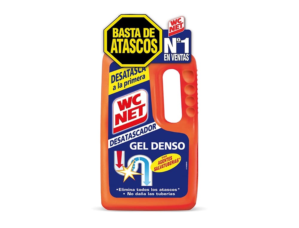 Desatascador de tuberias gel wc net energy botella de 1 litro