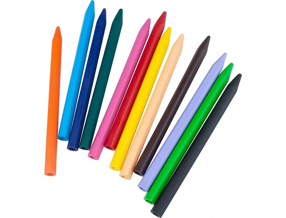 Lapices cera liderpapel caja de 12 unidades colores surtidos