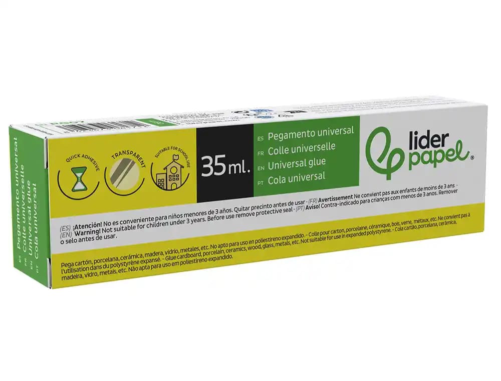 Pegamento liderpapel universal transparente 35 ml