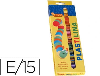 Jovi Plastilina Jovi estuche de 15 barras de 15 g, colores surtidos