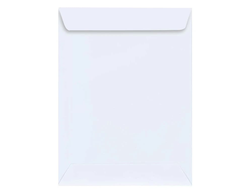Sobre liderpapel bolsa blanco 260x360 mm solapa tira de silicona papel offset 100 gr caja de 250 unidades