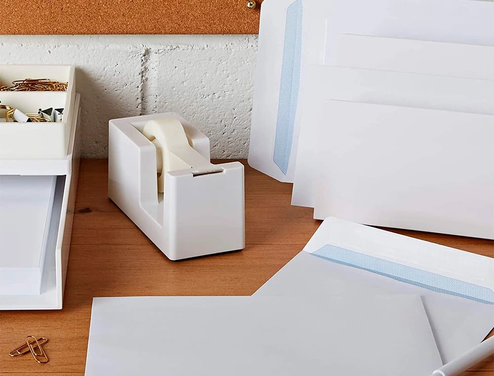 Sobre liderpapel bolsa blanco 310x410 mm solapa tira de silicona papel offset 100 gr caja de 250 unidades