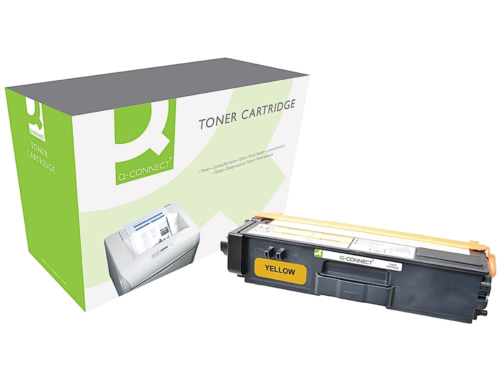 Toner q-connect compatible brother tn325y hl-4140cn / 4150cdn / 4570cdw / 4570cdwt / dcp 9055 amarillo 3.500 pag