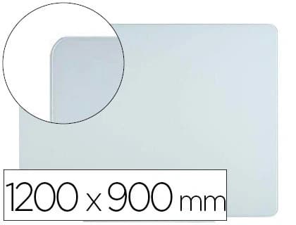 Bi-Office Pizarra blanca magnética Bi-Office de cristal templado de 4 mm, sin marco, 120 × 90 cm
