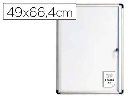 Bi-Office Vitrina de anuncios Bi-Office fondo magnético extraplana de interior 490x664 mm